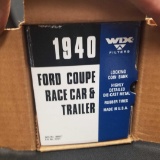 Wix Ertl 1940 Ford Coupe Race Car & Trailer Bank