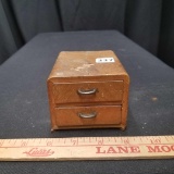 Vintage Wooden 2-drawer Cabinet