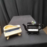 3 Legged Piano Planter and Piano Teapot