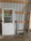 SCREEN DOOR, PLATES, and PIPE