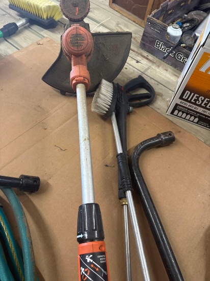 ELECTRIC WEED EATER, GATE CRANK, WAND, BRUSH