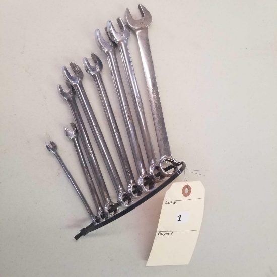 Snap-On combination wrench set, metric