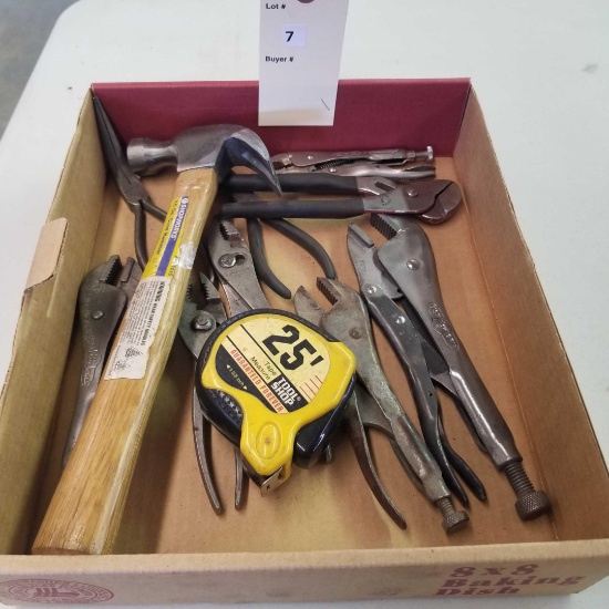 Assortment of Hand Tools & Tape Measure