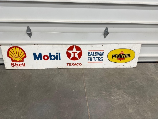 SHELL, MOBIL, PENNZOIL PAINTED SIGN