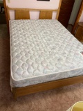 Sealy Queen Size Bed with Oak Headboard