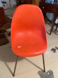 Art Deco Orange Plastic Chair