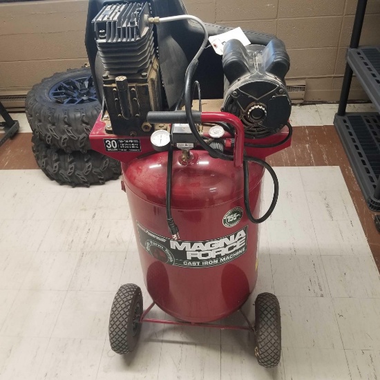 Magna Force 30 Gallon Upright Air Compressor on wheels