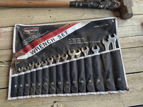 KT INDUSTRIES COMBINATION METRIC WRENCH SET 8mm - 22mm