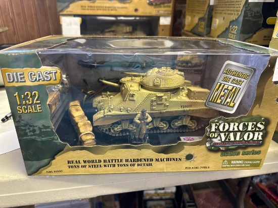 Die-Cast Tank with accessories.