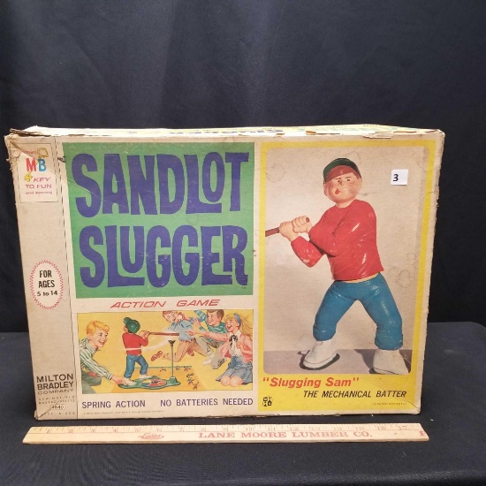 Milton Bradley Sandlot Slugger Action Game in Box