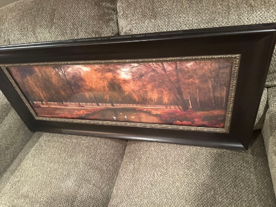 19 in....wide x...43 in. long framed...picture NO SHIPPING AVAILABLE!