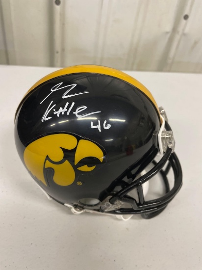 George Kittle Autograhed Iowa Hawkeye Mini Football Helmet