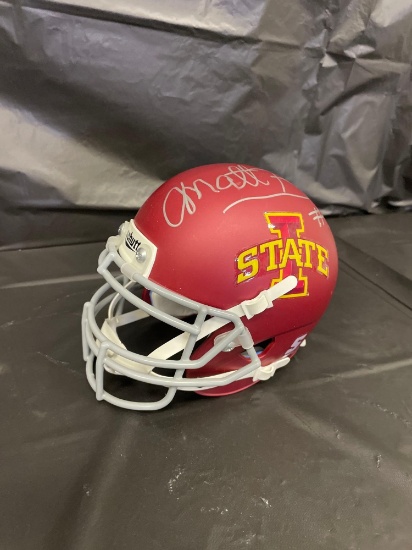 Matt Blair Autographed Iowa State Cyclones Mini Football Helmet