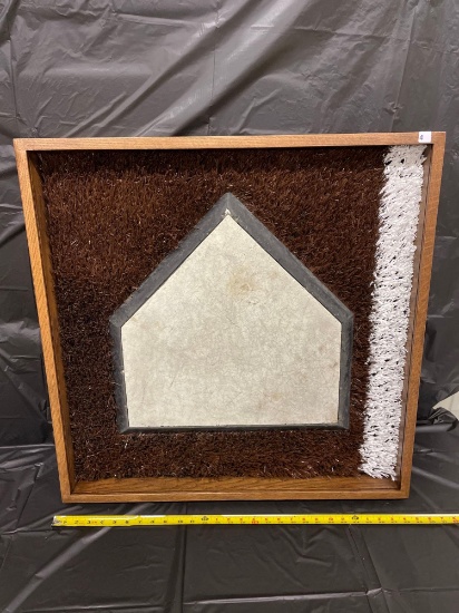 Framed Home Plate From Storm Lake Baseball Field in the New Turf