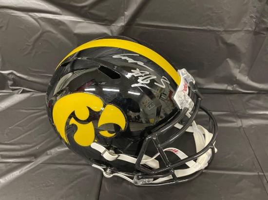 Cooper DeJean Autographed Iowa Hawkeye Football Helmet