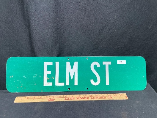 Metal Elm Street Sign