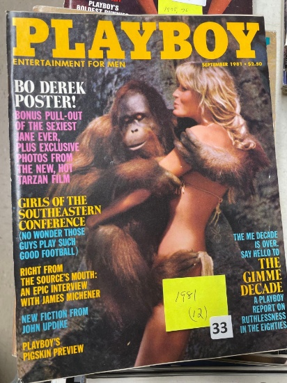 1981 Playboy Magazines