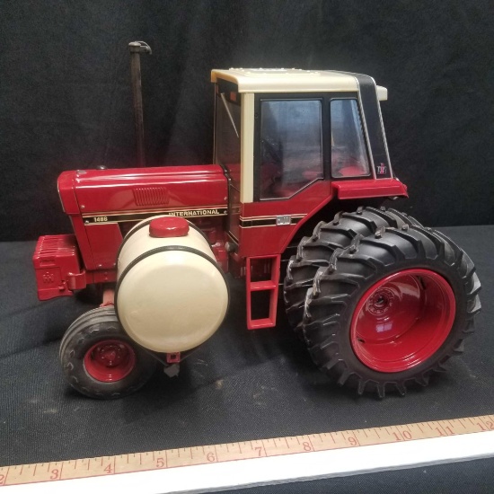 INTERNATIONAL "1486" TRACTOR, CAB, DUALS, FRONT WEIGHTS, SADDLE TANKS