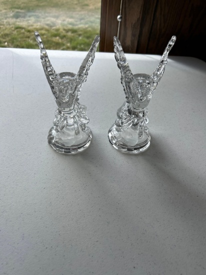 Lead Crystal Angel Candle Holders,...Shipping