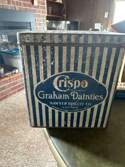 Crispo Graham Dainties tin with lid....Shipping