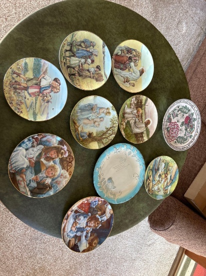 Hand painted plates. Nice....Shipping