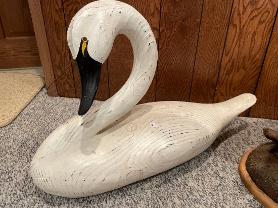 Charles Jobes Wooden Swan - 31''L