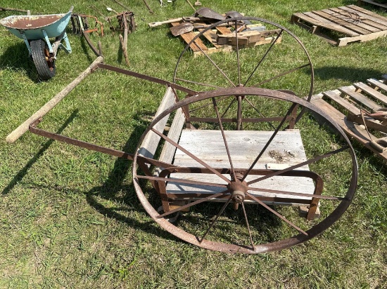 HAND PUSH CART STEEL WHEELS