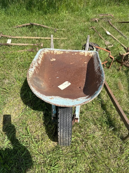 WHEEL BARROW, STEEL BOX, RUBBER TIRE