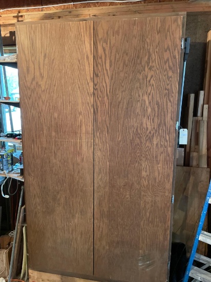 Wood Storage Cabinet, 4' Wide x 7' Tall x 26'' Deep (From Marathon, Iowa School).