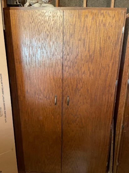 Wood Storage Cabinet, 4' Wide x 7' Tall x 26'' Deep (From Marathon, Iowa School).