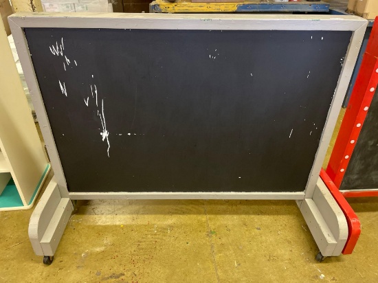 4 ft x 3 ft Portable Chalkboard/Whiteboard on Wheels
