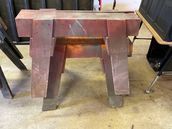 Pair of Wood Sawhorses
