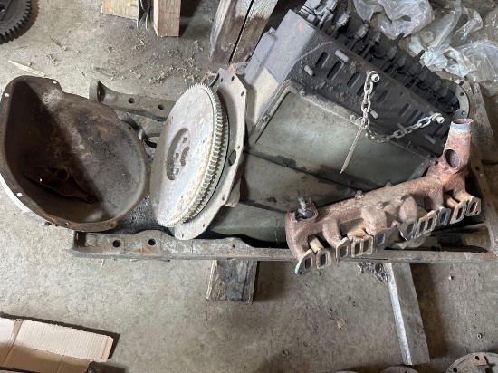 OLIVER "70" ENGINE COMPONENTS inc. BLOCK, HEAD, MANIFOLD