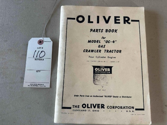 Oliver parts book