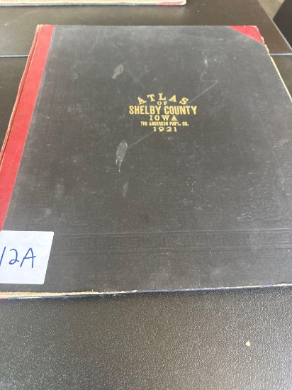 1921 Shelby County Iowa Atlas. Shipping