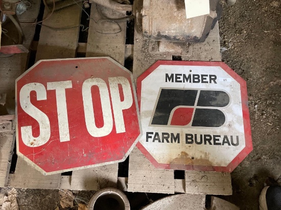 Farm Bureau Member & Stop Signs