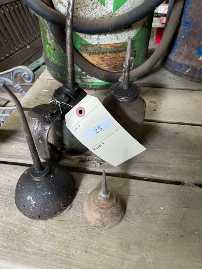 Vintage oil cans
