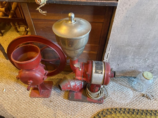 Antique Royal (The A.J. Deer Co. Inc) electric coffee grinder.