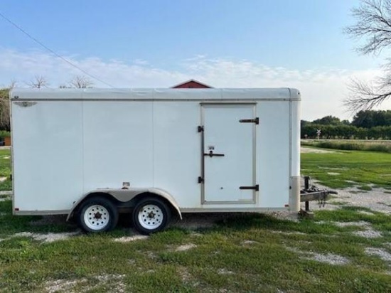 7' x 16' H&H Enclosed Nice Trailer ready for the jobsite.