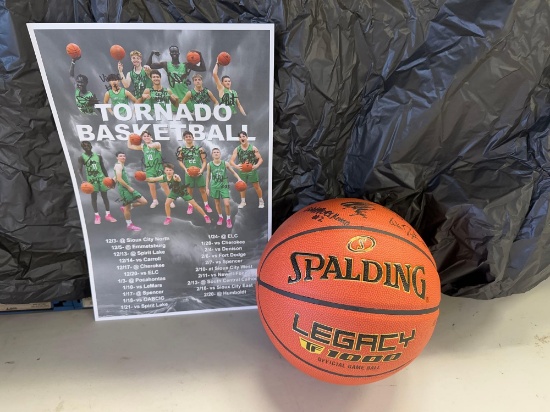 Signed 2024-25 Storm Lake Boys Team Basketball and Schedule Poster