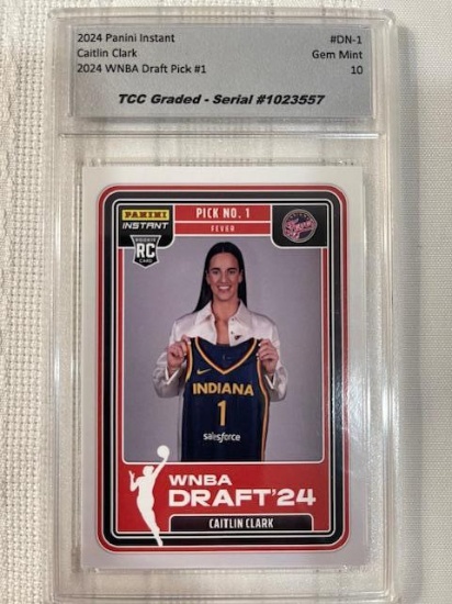 2024 Panini Instant Caitlin Clark WNBA #! Draft Pick Rookie BB Card - TCC Graded Mint 10