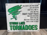 2 ft. square polymetal sign with standoffs