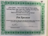 Iowa Cubs Baseball Package donated by 1978 Alum. Jim Spooner
