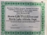 Honorary Student Captains Sponsor for a Lakes Conference Home Basketball Gamee