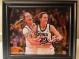 Caitlin Clark & Kate Martin Iowa Hawkeye Autographed Glass Framed 8