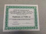 Orpheum Theatre Package