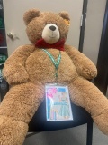 3 Foot Tall Vermont Teddy Bear with Handmade Birthday Card