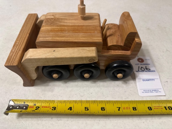 Handcrafted wood dozer