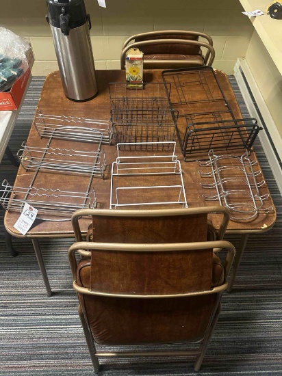 Card table and racks