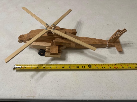 Handcrafted military helicopter